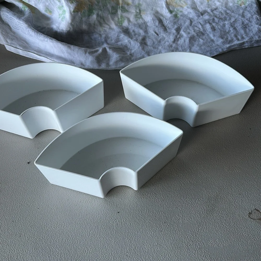 Crate and Barrel Three Piece Modular Centerpiece Serving Bowls